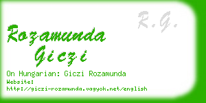 rozamunda giczi business card